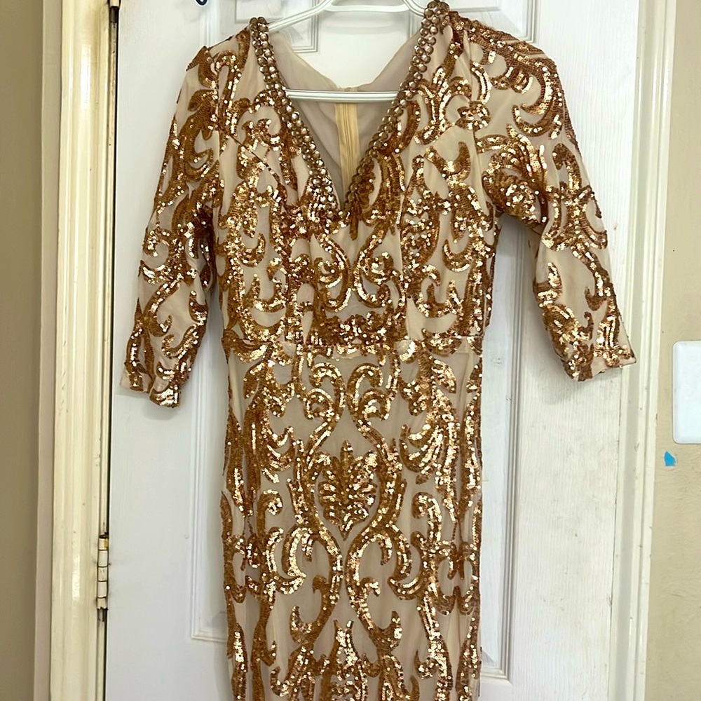Gold dress